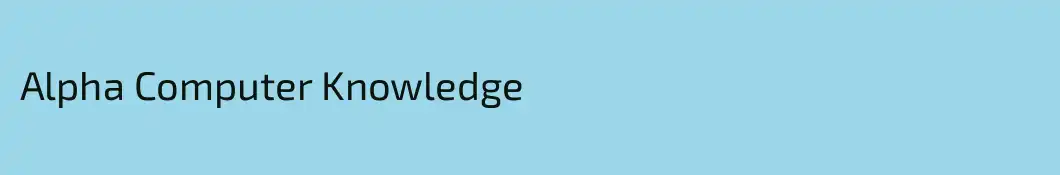 Alpha Computer Knowledge